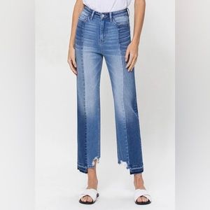 Brand New! Flying Monkey - Super High Rise Straight w/Contrast and Hem Detail